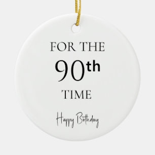 Décoration En Céramique Pour la 90e fois Joyeux Anniversaire