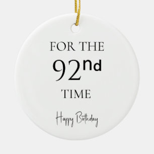 Décoration En Céramique Pour la 92e fois Joyeux Anniversaire
