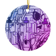 Pourpre à la mode de décor de Noël de mode de
