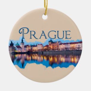 Décoration En Céramique Prague : Skyline du soir