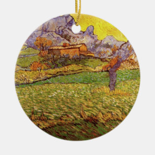 Décoration En Céramique Prairie dans les montagnes par Vincent van Gogh