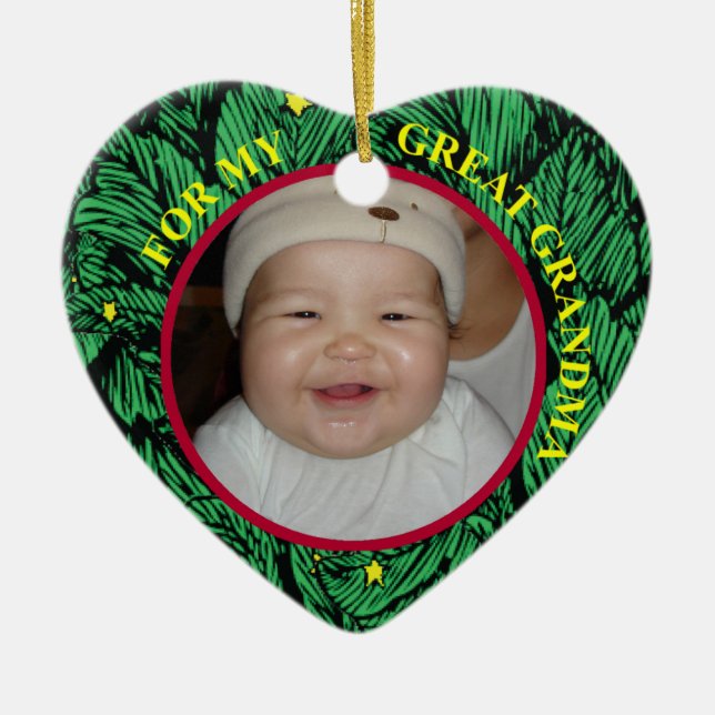 Décoration En Céramique Premier cadeau de Noël pour bébé (Devant)