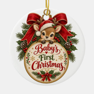 Décoration En Céramique Premier Noël de bébé 