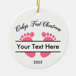 Décoration En Céramique Premier Noël de bébé personnalisé