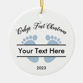 Décoration En Céramique Premier Noël de bébé personnalisé