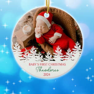 Décoration En Céramique Premier Noël de bébé personnalisé