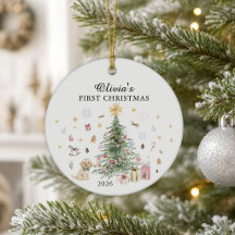 Premier Noël de bébé personnalisé