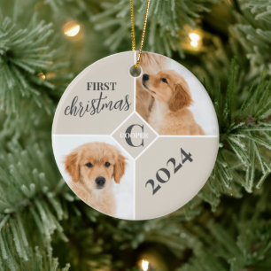 Décoration En Céramique Premier Noël de chiot 2 Photo 