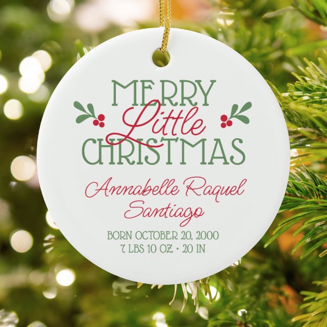 Décoration En Céramique Premier Noël du bébé (Créateur téléchargé)