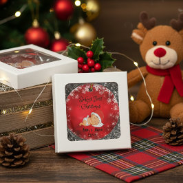 Décoration En Céramique Premier Noël du bébé, customiser le nom du bébé