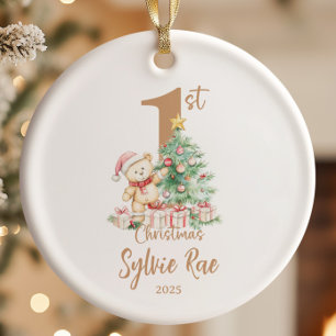 Décoration En Céramique Premier Noël du bébé en peluche