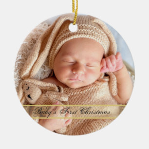 Décoration En Céramique Premier Noël du bébé HAMbyWG