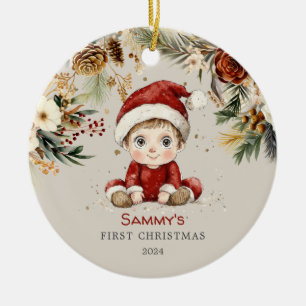 Décoration En Céramique Premier Noël du mignon personnalisé pour bébé