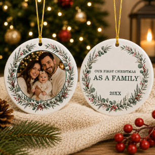 Décoration En Céramique Premier Noël en famille Photo