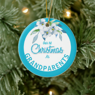 Décoration En Céramique Premier Noël en grands-parents