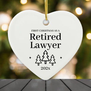 Décoration En Céramique Premier Noël En Tant Qu'Avocat Retraité