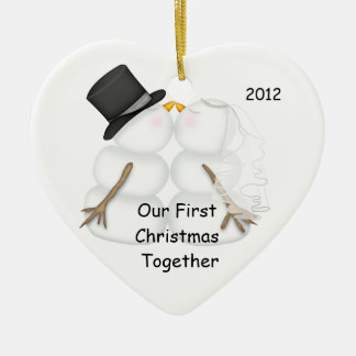 Décoration En Céramique Premier Noël ensemble SNOWMAN COUPLE