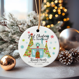 Décoration En Céramique Premier Noël personnalisé dans une nouvelle maison