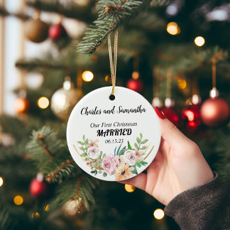 Décoration En Céramique Première fête de Noël personnalisée