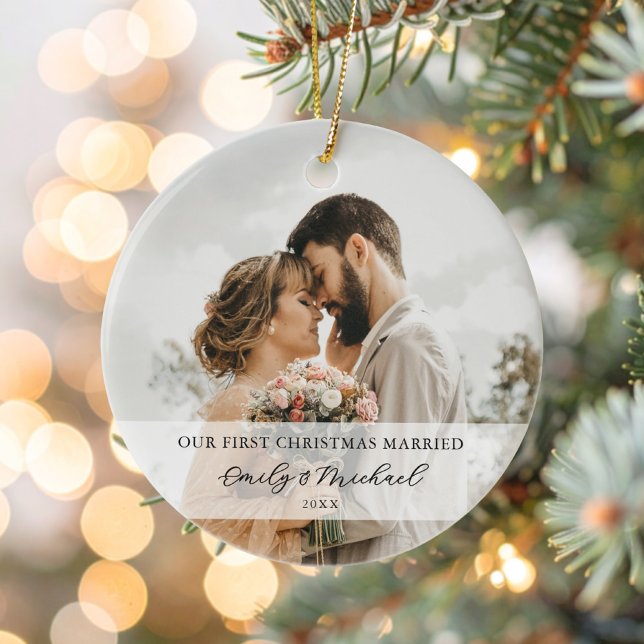 Décoration En Céramique Première Noël Mariée Nouvelle Photo (Créateur téléchargé)