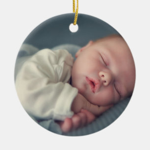 Décoration En Céramique Premières photos de bébé à Noël Statistiques de na