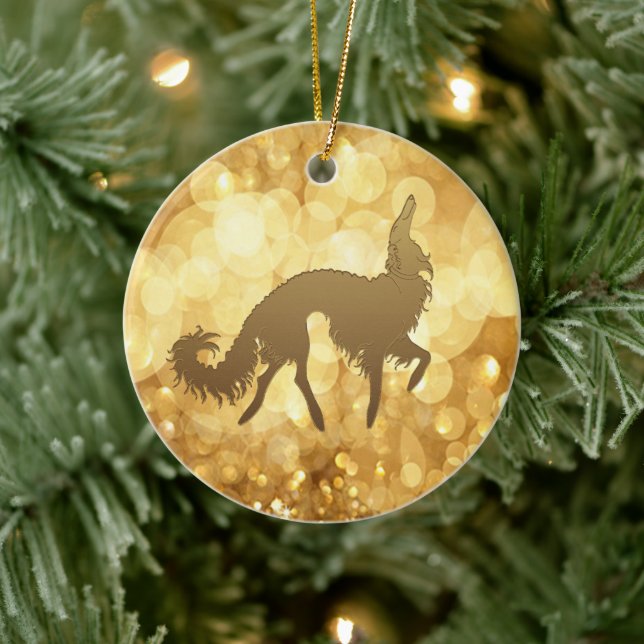 Décoration En Céramique Prêter l'ornement de Noël de Borzoi (Arbre)