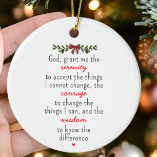 Décoration En Céramique Prière de sérénité Noël personnalisé