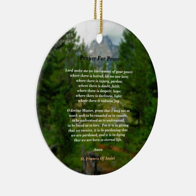 Décoration En Céramique Prière pour la paix (Droite)