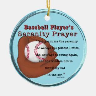 Décoration En Céramique Prière pour la sérénité du baseball