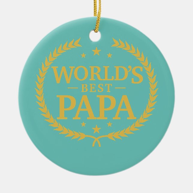 Décoration En Céramique Prix du meilleur papa du monde (Devant)