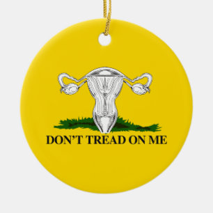 Décoration En Céramique Pro-Choice Ne marchez pas sur mon drapeau Uterus