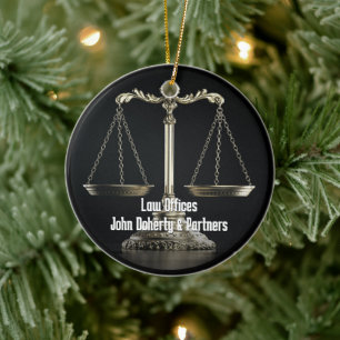 Décoration En Céramique Procureur   Scales de justice