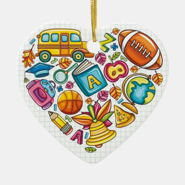 Décoration En Céramique Professeur à l'école - Merci (Devant)