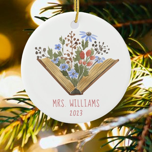 Décoration En Céramique Professeur Floral Livres (Créateur téléchargé)