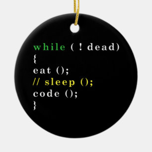 Décoration En Céramique Programme Eat Code Sleep