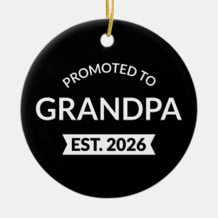 Décoration En Céramique Promu À Grand-Père Est. 2026 II