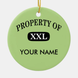 Décoration En Céramique Propriété de XXL Votre nom