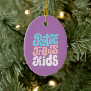 Décoration En Céramique Protéger l'ornement des enfants trans