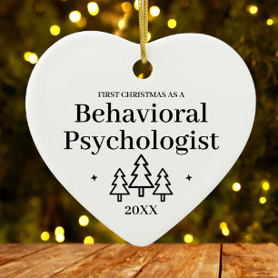 Décoration En Céramique Psychologue comportementale Nouvel emploi Noël