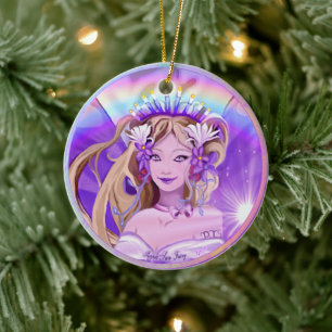 Décoration En Céramique Purple Sun Fairy