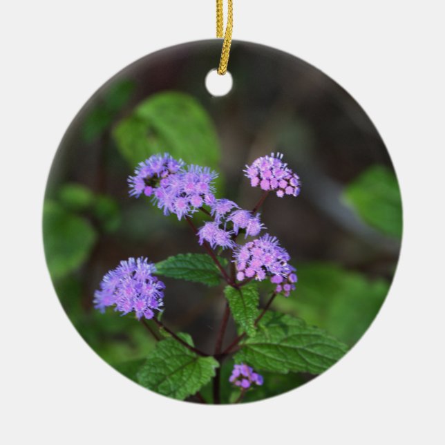Décoration En Céramique Purple Wildflowers Ornament  (Devant)