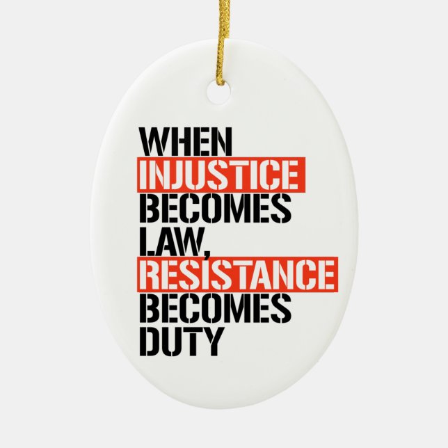 Décoration En Céramique Quand l'injustice devient loi (Devant)