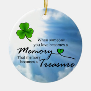 Décoration En Céramique Quand quelqu'un vous seul, Shamrock
