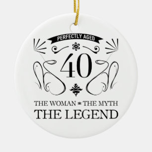 Décoration En Céramique quarantième Anniversaire pour des femmes