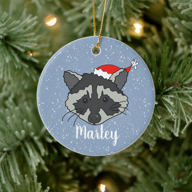 Décoration En Céramique Raccoon de Noël (Arbre)
