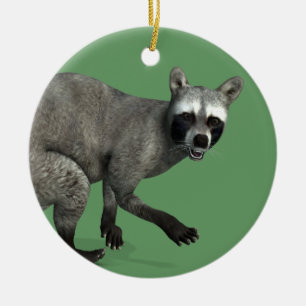Décoration En Céramique Raccoon surpris