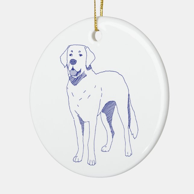 Décoration En Céramique Race de chien Labrador (Gauche)
