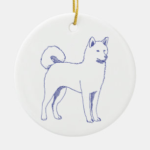 Décoration En Céramique Race de chien Shiba Inu