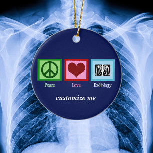 Décoration En Céramique Radiologie Peace Love