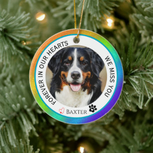 Décoration En Céramique Rainbow Forever dans nos coeurs Pet Memorial